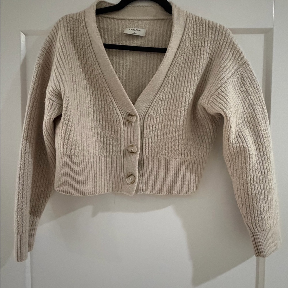 Aritzia Canberra Merino Wool Ribbed Cardigan